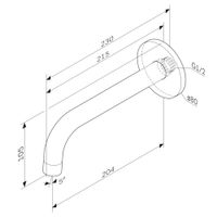 F85B70022 X-Joy S излив на ванну, черный — фото 6, Изливы