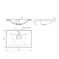 Раковина из искусственного камня, цвет белый арт-VCB-3M600W — фото 5, Раковины встраиваемые сверху