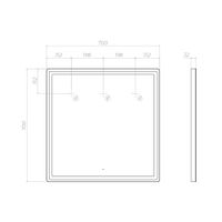 Зеркало с подсветкой VIGO Geometry Comfort 700 060 — фото 9, Зеркала в ванную комнату