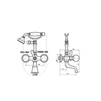 Смеситель Brilliance для ванной с душевым комплектом, арт-BRILLIANCE160.5 — фото 4, Смеситель для ванны