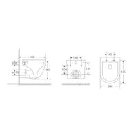 Комплект BERGES: инсталляция NOVUM кнопка O5 Soft Touch черная, унитаз OKUS Rimless 49 см, сиденье дюропласт микролифт, быстросъём арт-043390 — фото 12, Комплекты унитаз + инсталляция