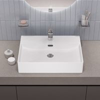 Умывальник накладной/подвесной, белый глянцевый, Bild, IDDIS, арт-BILWS60i27 — фото 3, Раковины накладные