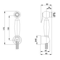 KIT Набор гигиенический, металл/хром VR.KIT-2228.CR — фото 2, Гигиенические души
