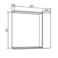Зеркальный шкаф SYDNEY 80 /универсальный/ AQUA DE MARCO 1080WCSYD/U — фото 11, Зеркальные шкафы в ванную
