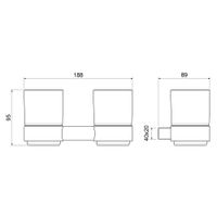 Товар: Стакан для зубных щеток двойной Timo Luiro 18534/00 хром - фото 2 Стакан для зубных щеток двойной Timo Luiro 18534/00 хром — фото 2, Стаканы для зубных щеток