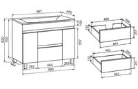 Тумба напольная с умывальником SYDNEY 100 / AQUA DE MARCO 5100WCSYD — фото 11, Тумбы с раковиной