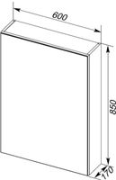 Зеркальный шкаф Aquanet Алвита 60 белый арт-00183994 — фото 9, Зеркальные шкафы в ванную