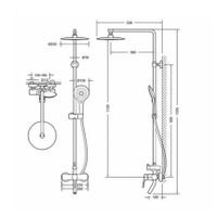 Душевая система Bravat Palace , хром арт-F6172217CP-A-RUS — фото 3, Душевые стойки