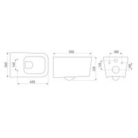 Комплект BERGES для монтажа подвесного унитаза: инсталляция NOVUM525, кнопка F5 Soft Touch черная, унитаз FLOE Rimless, сиденье дюропласт Floe Slim SO, микролифт, быстросъем арт-43224 — фото 11, Комплекты унитаз + инсталляция