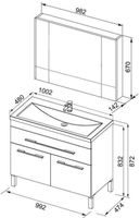 Тумба под раковину Aquanet Верона 100 белый (напольная 1 ящик 2 дверцы) арт-00182710 — фото 11, Тумбы под раковину