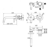 Смеситель для раковины Paffoni Light LIG101HG70 (с внутренней частью) — фото 3, Смесители для раковины