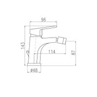 Смеситель Colorado для биде, CLICK-CLACK, белый глянцевый/хром, CO145.5KBC — фото 2, Смесители для биде