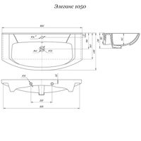 Тумба напольная с умывальником ELEGANSE 105 /хром/ AQUA DE MARCO 5105CELE — фото 9, Тумбы с раковиной
