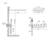 Душевой комплект с термостатом SANCOS Linn, с внутренней частью, черный матовый, арт. SC9023MB — фото 2, Встраиваемые душевые комплекты