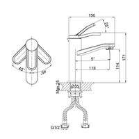 Товар: Смеситель для раковины D&K Venice , хром арт-DA1062141 - фото 2 Смеситель для раковины D&K Venice , хром арт-DA1062141 — фото 2, Смесители для раковины
