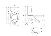 Унитаз-компакт "Воротынский"(комфорт)косой выпуск,с 2-режимн кнопочной арм. и сиденьем 1P4035S0000BF — фото 4, Напольные унитазы