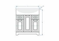 Тумба "Кармела 75", Люкс белое серебро, Байкал 75 арт-SP-00001992 — фото 1, Тумбы под раковину
