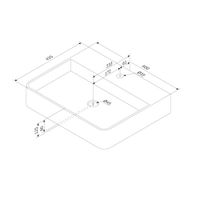 Func Раковина накладная, прямоугольная с пъедесталом, 60 см, цвет белый глянец арт-M8FWCC10601WG — фото 3, Раковины накладные