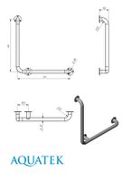 Поручень настенный Г-образный. 600*600 мм, R, арт-POR-0000007 — фото 10, Поручни для ванной