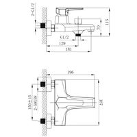 Товар: RS44 Смеситель для ванны, монолит.излив , р/ОД, хром, ROS, RS44-30 - фото 2 RS44 Смеситель для ванны, монолит.излив , р/ОД, хром, ROS, RS44-30 — фото 2, Смеситель для ванны