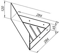 Полка Aquanet Магнум 28x28 черная матовая, угловая 00302225 — фото 5, Полки для ванной и душа