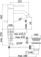 Смеситель для раковины Paffoni Light LIG075NO — фото 2, Смесители для раковины
