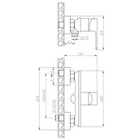 RS5 Смеситель для душа, без излива с гигиен.лейка, р/ОД, хром, ROS, арт-RS50-42 — фото 2, Смесители для душа с лейкой