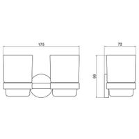 Стакан для зубных щеток двойной Timo Saona 13034/16 белый матовый — фото 2, Стаканы для зубных щеток