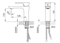 CREAVIT Cмеситель для раковины PURE арт-PR1500 — фото 2, Смесители для раковины