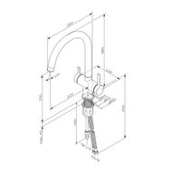 F8F07722 Func, смеситель для кухни с C-изливом с каналом для питьевой воды, черный — фото 9, Смесители для кухни