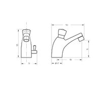 Товар: Смеситель порционный для раковины, период открытия затвора 5 сек 150 ml 0,5 bar (9007) VR.TMP-9501.CR - фото 2 Смеситель порционный для раковины, период открытия затвора 5 сек 150 ml 0,5 bar (9007) VR.TMP-9501.CR — фото 2, Смесители для раковины