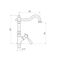 MORAVA - кран на одну воду, ЦВЕТ БРОНЗА арт-MK594/8SM — фото 2, Краны