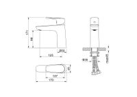AQ1110BGM БЕТТА смеситель для раковины 98, без донного клапана, оружейная сталь — фото 9, Смесители для раковины