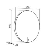 Зеркало с LED-подсветкой MILAN (50) круглое /AQUA DE MARCO MIL50 — фото 7, Зеркала в ванную комнату