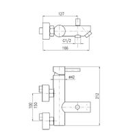 Смеситель Seina для ванны, SE954.5SM — фото 2, Смеситель для ванны