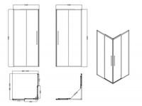 Ограждение душевое ESBANO ESS-100KV-C
Размер: 100 х 100 х 195 ESOGS100KVС — фото 4, Душевые кабины и ограждения