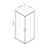 Душевой уголок Garda , 1100*1000, брашированный никель, стекло прозрачное арт-VSS-1G1011CLBN — фото 4, Прямоугольные душевые уголки