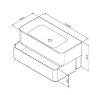 Sensation, База под раковину, подвесная, 100 см, ящики, орех, текстурированная, шт арт-M30FHX1002NF — фото 8, Тумбы под раковину