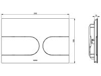 Клавиша смыва для инсталляции WH182EAT, цвет сатинированный хром арт-MB175M#SS — фото 2, Кнопки смыва