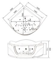 Акриловая ванна Gemy арт-G9247 K — фото 4, Акриловые ванны