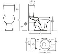 Унитаз-компакт КЕРАМИН ПОЗИТАНО ЖС двухрежимный, сиденье дюропласт CDB00029082 арт-4810531150961 — фото 5, Напольные унитазы