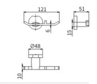 Крючок тройной арт-53901 B — фото 2, Крючки для полотенец