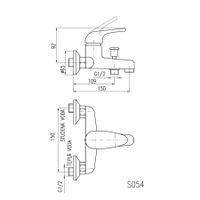 Смеситель Sazava для ванной, арт-SA554.5 — фото 4, Смеситель для ванны