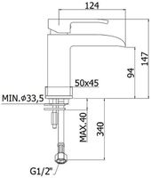 Смеситель для раковины Paffoni Level LES061CR — фото 3, Смесители для раковины