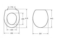 VICTORIA NORD Сиденье (белое) и крышка (черная) для унитаза, дюропласт., с механизмом Soft-Closing, арт-ZRU9302627 — фото 4, Сиденья для унитаза