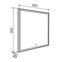 Товар: Зеркало с LED-подсветкой CARRERA (80*90) /AQUA DE MARCO Car80/90 - фото 11 Зеркало с LED-подсветкой CARRERA (80*90) /AQUA DE MARCO Car80/90 — фото 11, Зеркала в ванную комнату