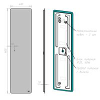 Зеркало Lemark OLSA 40х160 см с интерьерной подсветкой арт-LM40ZNO — фото 5, Зеркала в ванную комнату