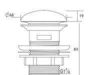 Донный клапан Aquanet белый, с переливом 00333927 — фото 5, Донные клапаны