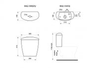 Унитаз-компакт "Версия" наклонный выпуск, с кнопочной арматурой и сиденьем, крап на белом SANTERI 1P4015S0100BF — фото 8, Напольные унитазы