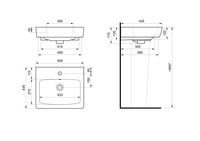 Раковина SANTEK Нео 50 мебельная белый (WH302184) — фото 10, Раковины подвесные